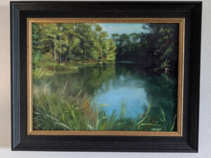 Framed painting
